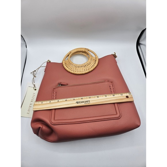 Antik Kraft Anthropologie Womens Handbag Purse Bag in‎ a Bag NWT Dusty Rose - Picture 10 of 11
